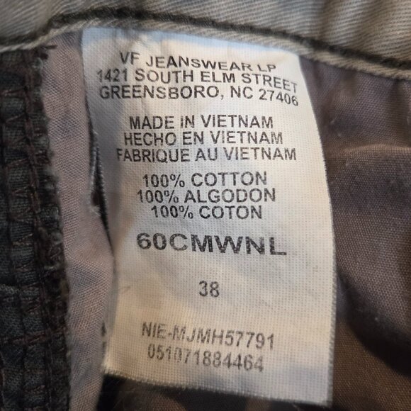 Wrangler Cargo Shorts Mens 38 - Olive Green - 100% Cotton - Picture 3 of 3